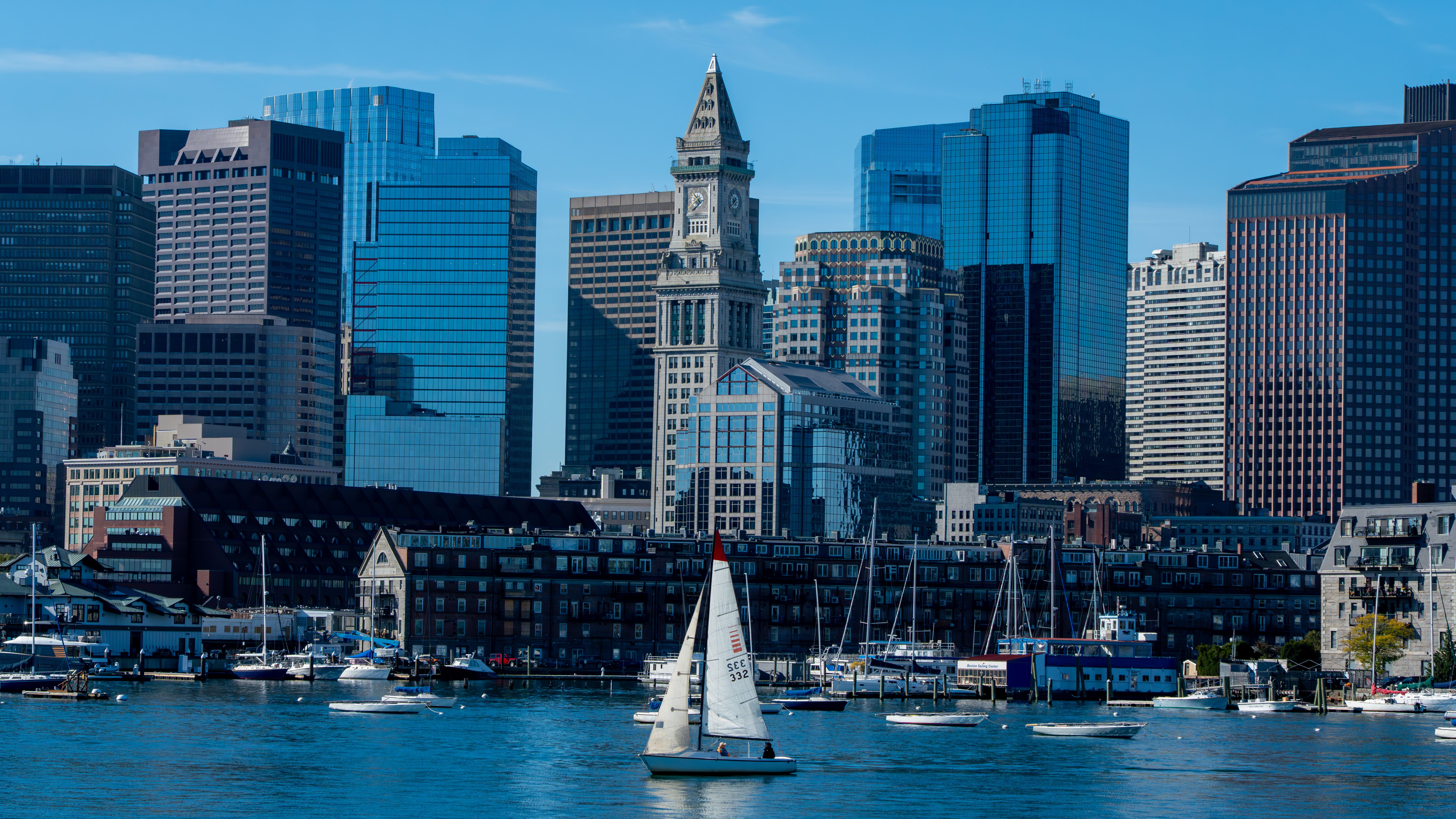 Boston skyline from the harbor